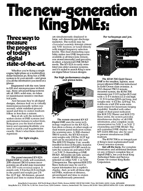 King Radio Corporation - King KDM 706 Gold Crown DME             