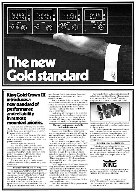 King Gold Crown III Avionics                                     