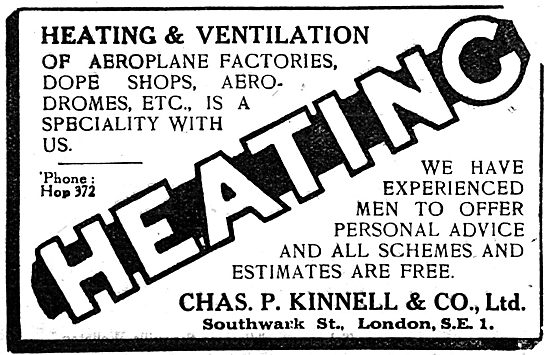 Chas P.Kinnell & Co: Air Conditioning For Aircraft Factories     