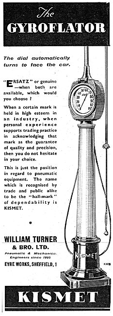 William Turner Kismet Pneumatic Pumps Gyroflator 1943            