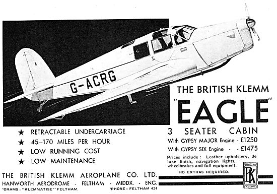 British Klemm Eagle G-ACRG                                       