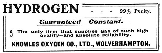 Knowles Oxygen Co. Wolverhampton. Knowles Hydrogen               