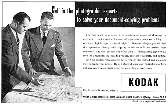 Kodak Document-Copying Equipment 1952                            