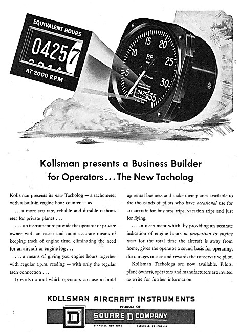Kollsman Aircraft Instruments 1947                               
