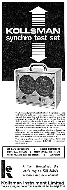 Kollsman Instruments & Test Equipment 1966                       