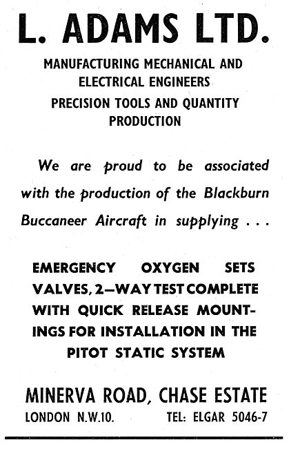 L.Adams Ltd. Manufacturing Mechanical & Electrical Engineers     