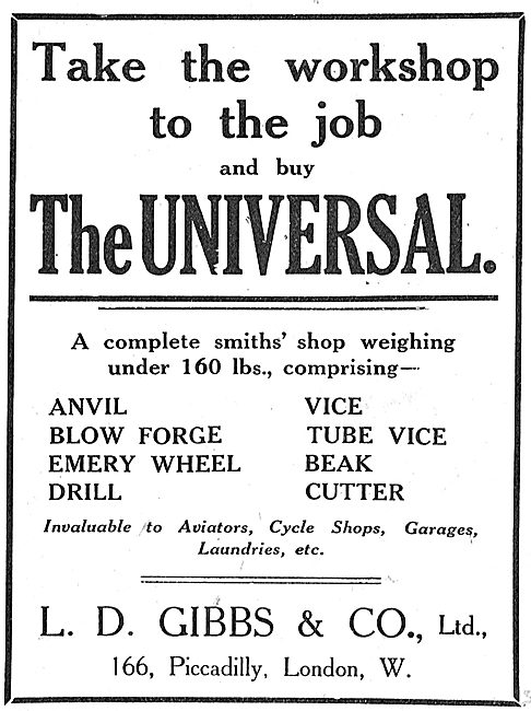 Take The Workshop To The Job - The Universal From L.D.Gibbs & Co 