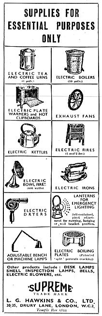 L.G.Hawkins Electrical Factory Sundries                          