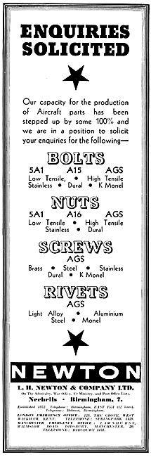 L.H. Newton - Precision Fasteners, Repetition Parts              