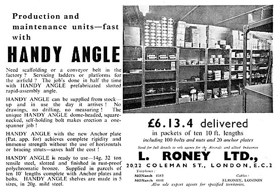 L.Roney HANDY ANGLE Storage & Racking System                     