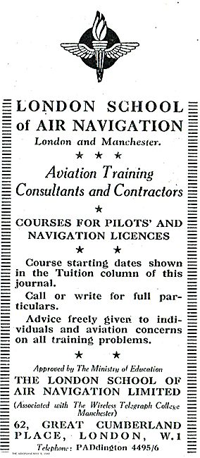 The London School Of Air Navigation Courses  Pilots & Navigators 