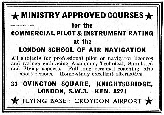 London School Of Air Navigation Commercial Pilot And IR Training 