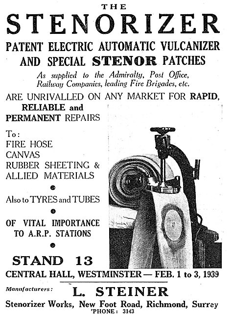 L.Steiner. Stenorizer Automatic Vulcanizer                       