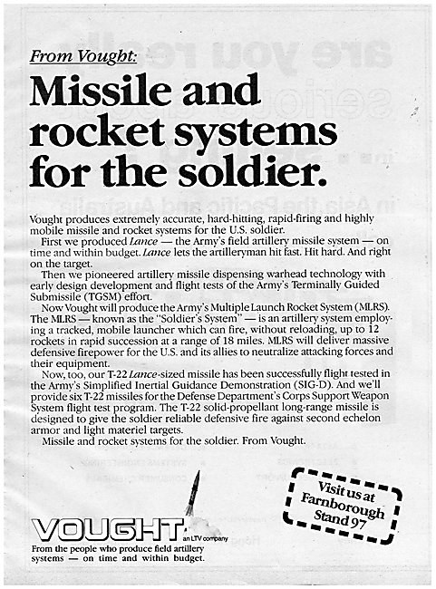 Vought Lance Missile 1980                                        