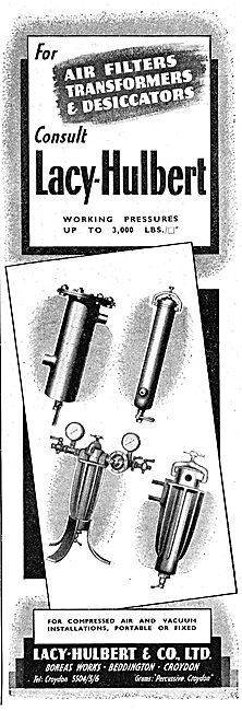 Lacy-Hulbert - Pneumatic Air Filters, Transformers & Dessicators 