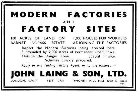 John Laing & Son Factory Construction                            