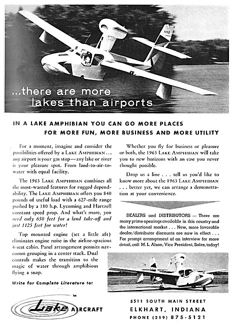 Lake Aircraft - Lake Amphibian 1963                              