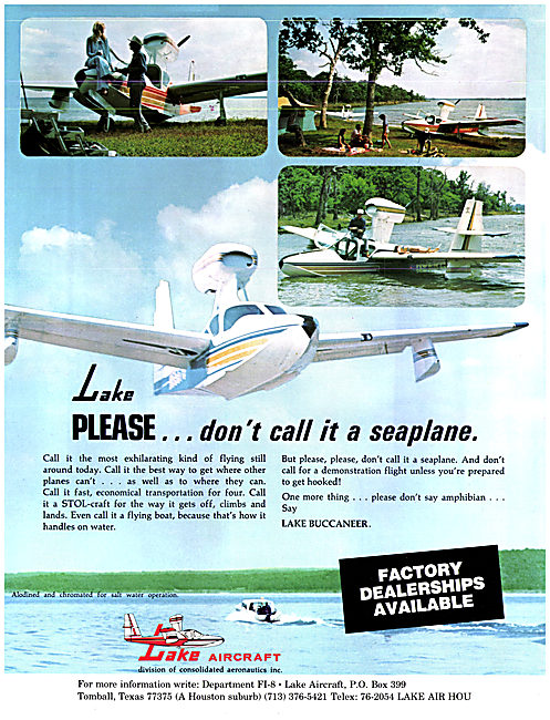 Lake Aircraft - Lake Buccaneer Amphibian                         