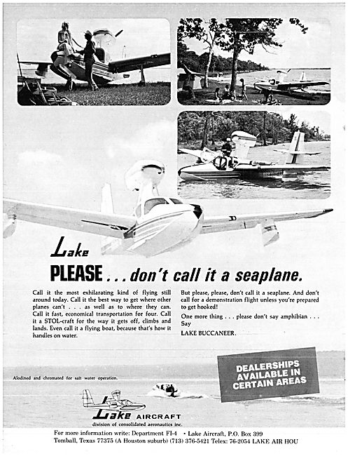 Lake Aircraft - Lake Buccaneer Amphibian                         