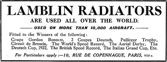 Lamblin Radiators Are Used On More Than 10,000 Aircraft          