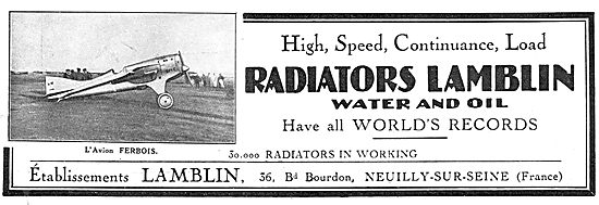 Lamblin Radiator On L'avion Ferebois                             