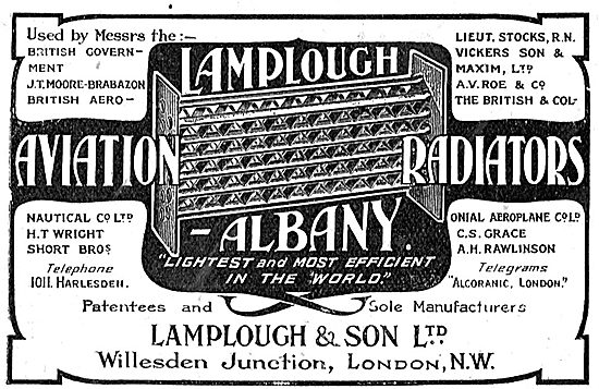 Lamplough-Albany Aviation Radiators                              