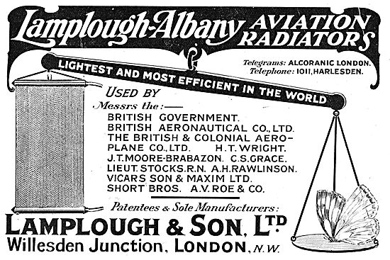 Lamplough-Albany Light Efficient Aviation Radiators              