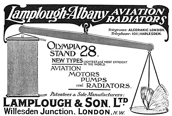 See Lamplough-Albany Aviation Radiators At Olympia               