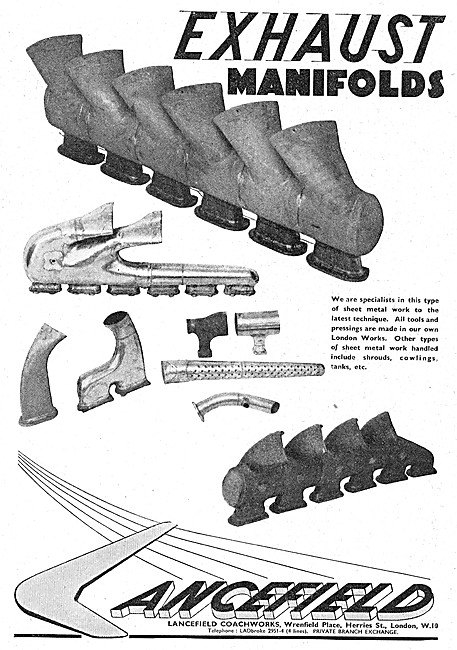 Lancefield . Aircraft Exhaust Manifolds                          