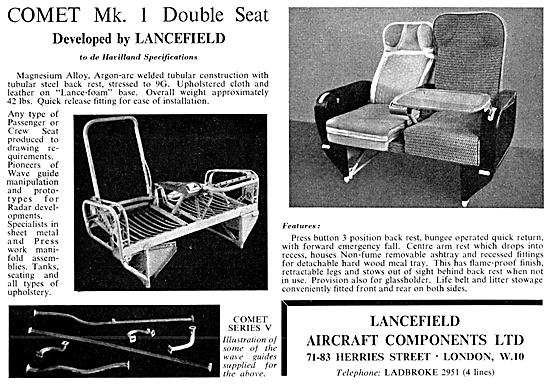 Lancefield . Aircraft Engineering .Aircraft Seating & Components 