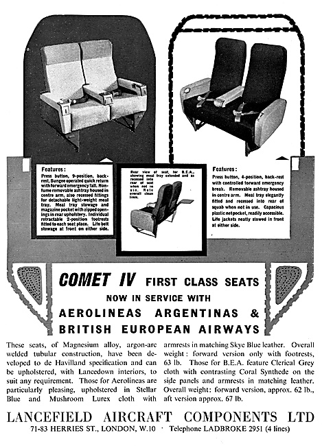 Lancefield . Aircraft Engineering .Aircraft Seats                