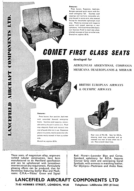 Lancefield . Aircraft Engineering .Aircraft Seating & Components 