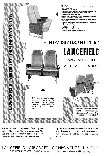 Lancefield Aircraft Components - Specialists In Aircraft Seating 