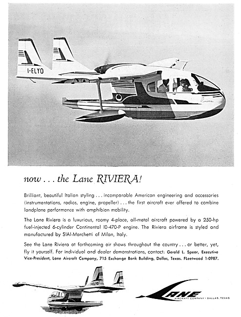 Lane Aircraft Company - Lane Riviera I-ELYO. SIAI-Marchetti      