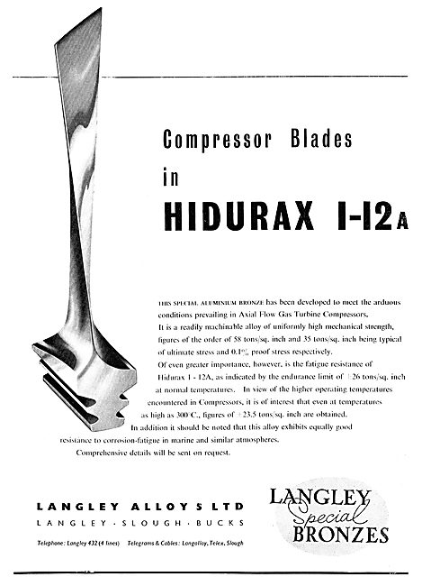 Langley Alloys - Aluminium Bronzes - Hidurax 1-12a Stampings     