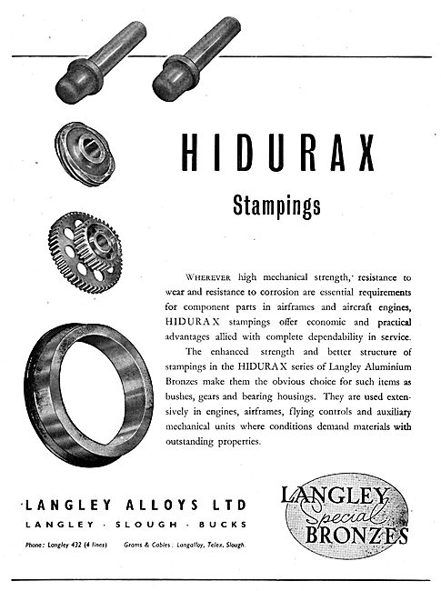 Langley Alloys - Aluminium Bronzes - Hidurax Stampings           