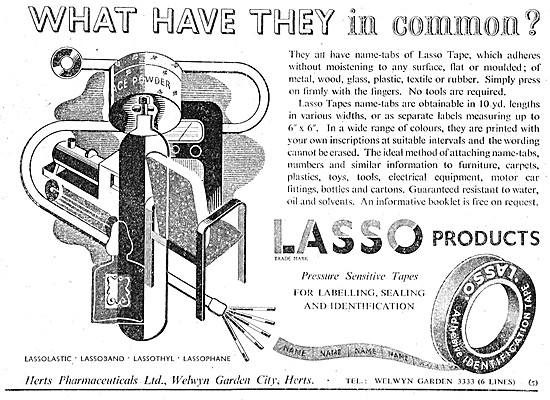 Lasso Products Lassovic Self-Adhesive Tape. Lassophane           