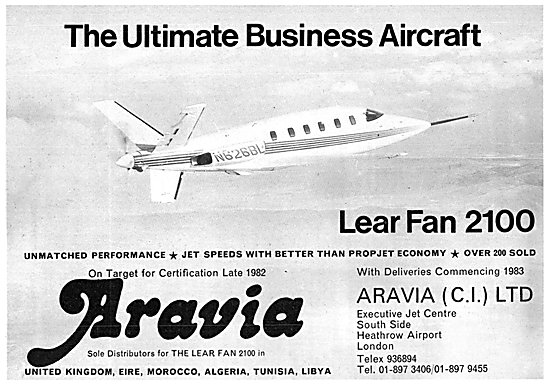 Lear Jet - Lear Fan 2100 - Aravia                                