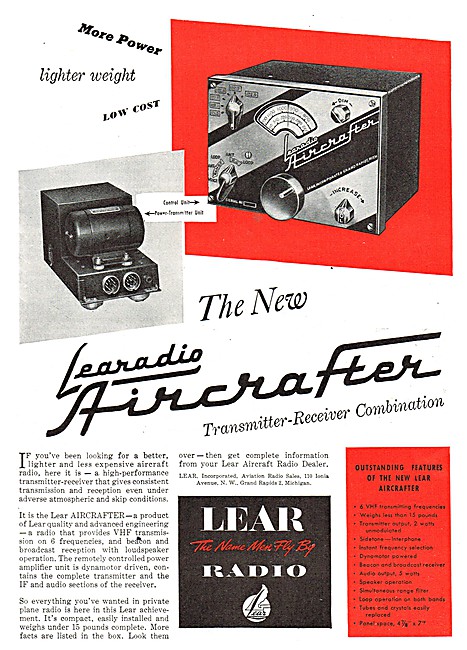 Lear Aircrafter Radio                                            