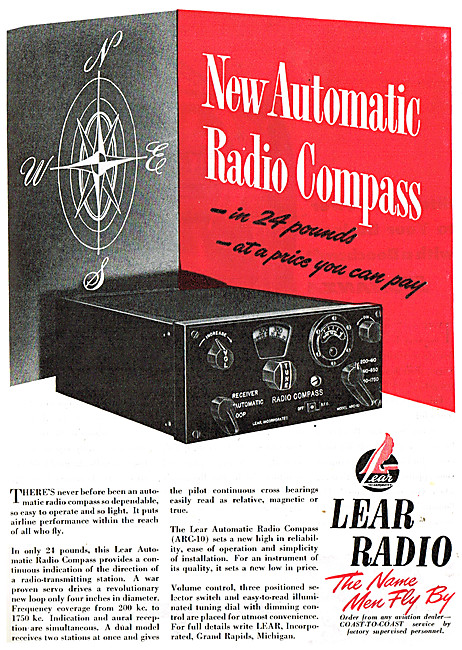 Lear Aircraft Radio & Radio Compass                              