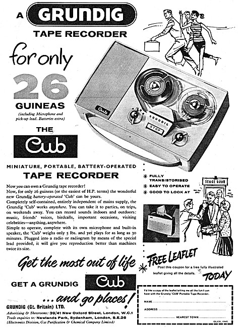 Grundig Cub Portable Tape Recorder                               
