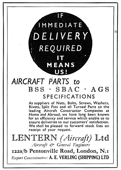 Lentern Aircraft Parts Suppliers                                 