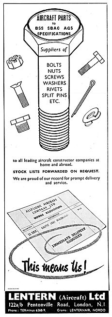 Lentern BSS SBAC AGS Spec Bolts, Nuts, Screws Rivets Etc         