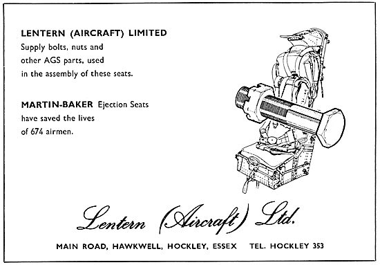 Lentern (Aircraft) Ltd. Essex. Suppliers Of Nuts, Bolts & AGS    