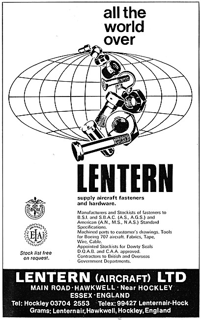 Lentern. Aircraft Parts Stockists & Distributors                 