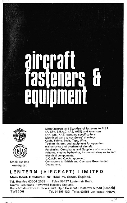 Lentern Aircraft Fasteners & Equipment                           