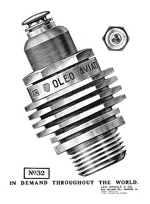 Leo Ripault Oleo Aircraft Spark Plugs                            