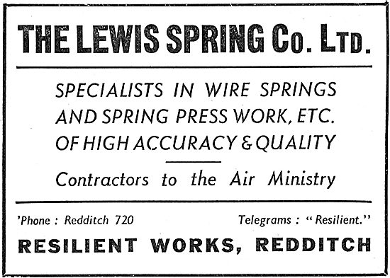 Lewis Spring Co. Redditch.                                       