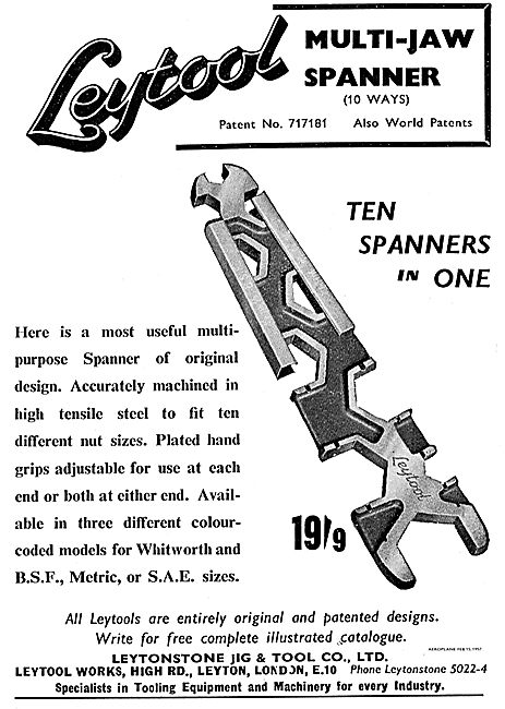 Leytool. Ten Spanners In One. 19/9                               