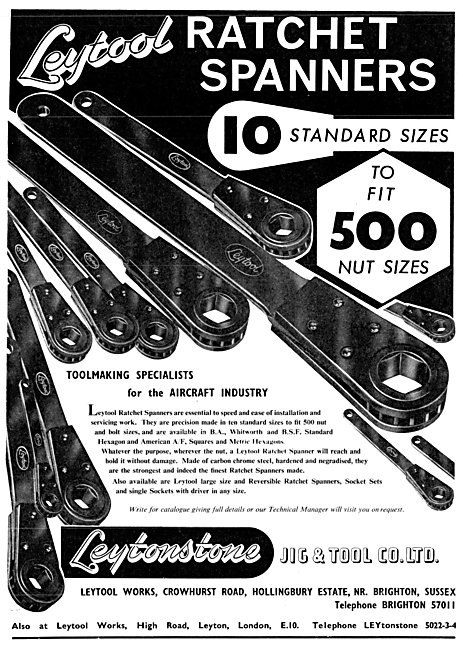 Leytonstone Jig & Tool - Leytool Ratchet Spanners 1961           